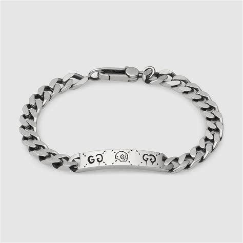 gucci ghost braclet|gucci ghost chain bracelet in silver.